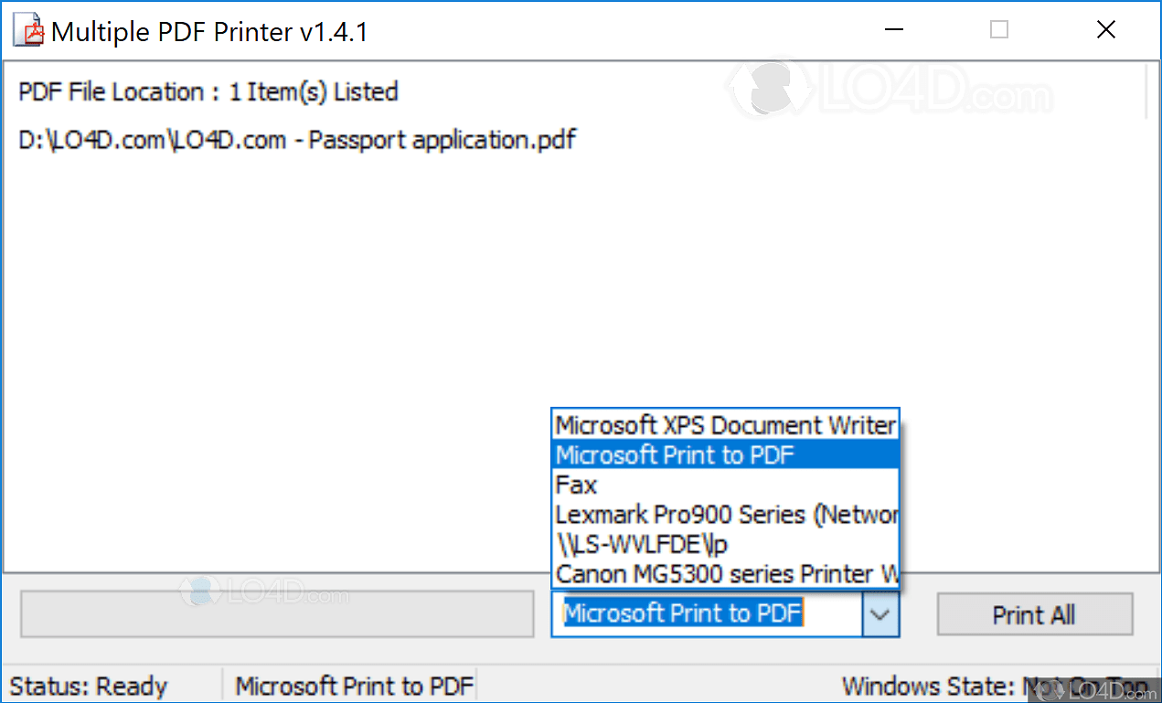 Multiple PDF Printer Download