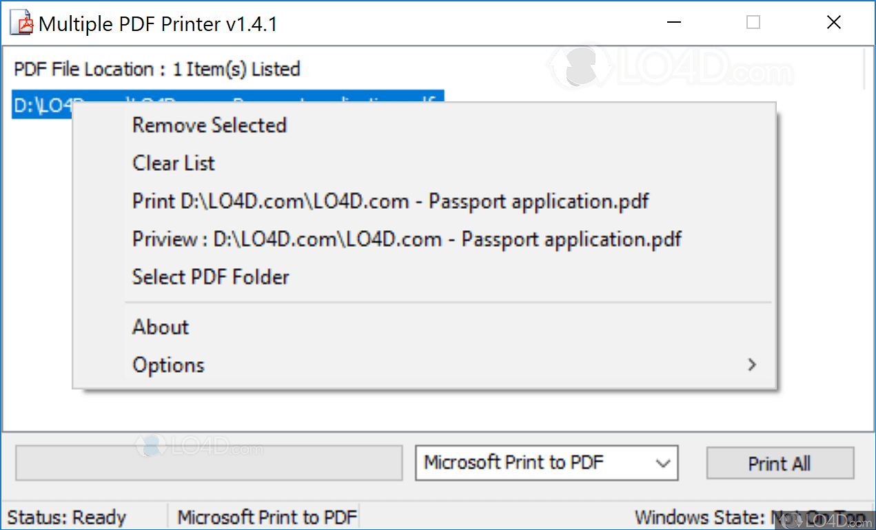 Multiple PDF Printer Download