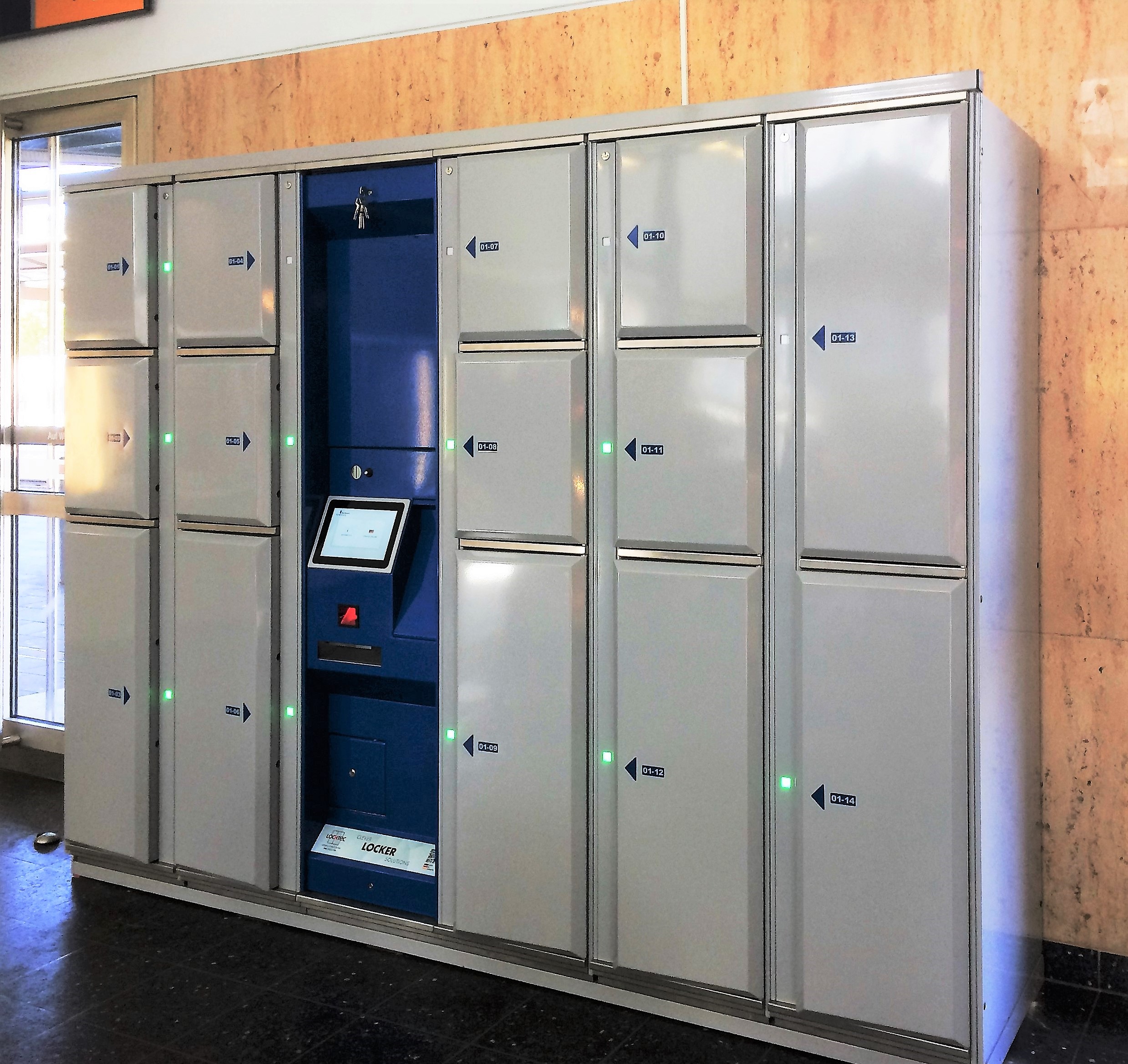 Smart lockers, keyless steel locker system Locksafe