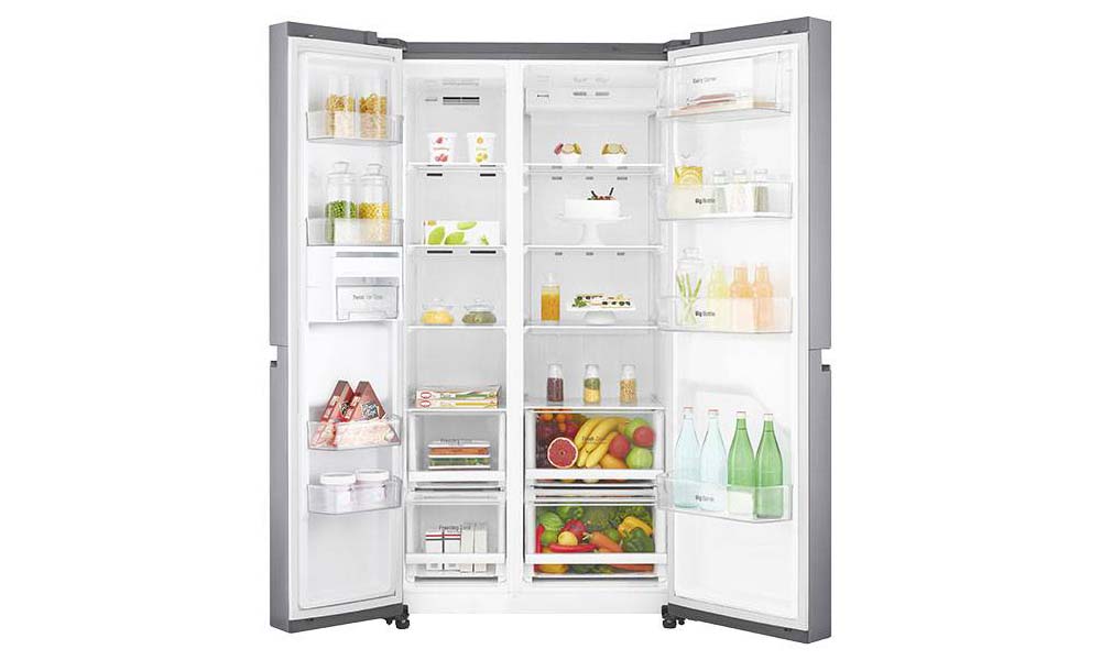 Buy LG Side By Side Refrigerator 687L GCB247 SLUV Shiny Steel Side By