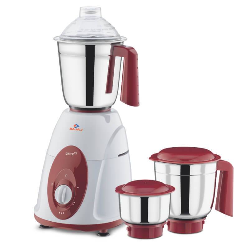 Buy Bajaj Mixer Grinder 750 Watts 3Jar Classic White & Maroon Online