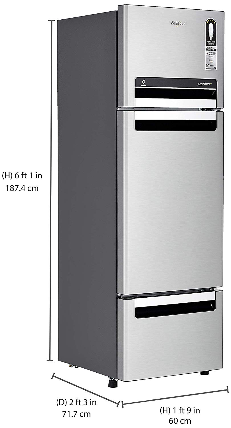Buy Whirlpool Triple Door Refrigerator 330 Litres FP 343D Cool Illusia