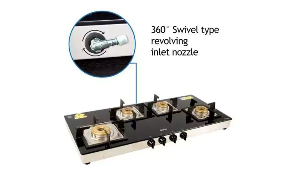 Buy Glen Gas Stove 4 Burner GL 1049 GT BB Online From Lotus