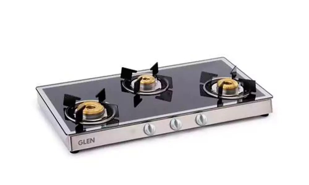 Buy Sunflame Gas Stove 3 Burner GT 3B AURA BK Black Online From Lotus Electronics in India Buy