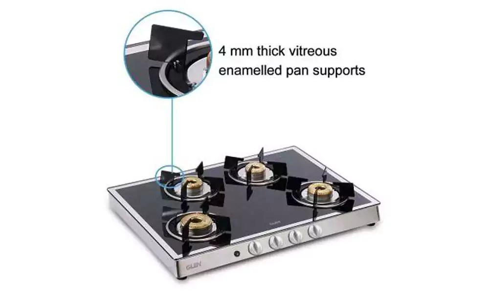 Buy Glen Gas Stove 4 Burner GL 1048 GT BB Mirror Online From