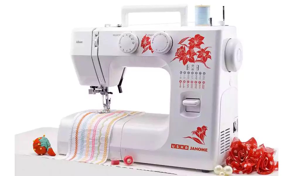 Buy Usha Sewing Machine Allure Delux Online From Lotus Electronics in India Buy Latest Sewing