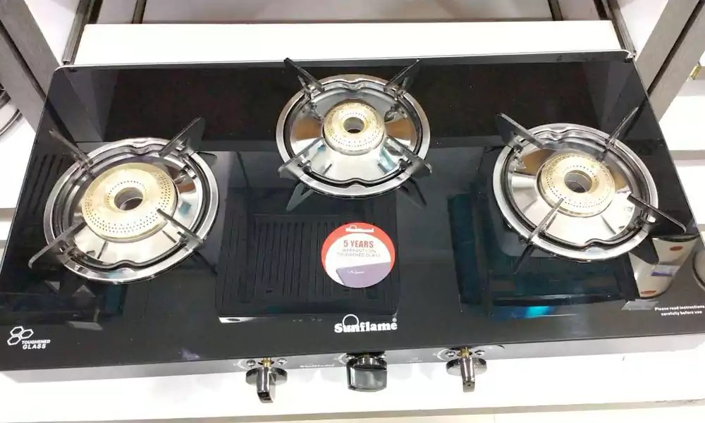 Buy Sunflame Gas Stove 3 Burner GT Prime 3B BK Black Online From Lotus
