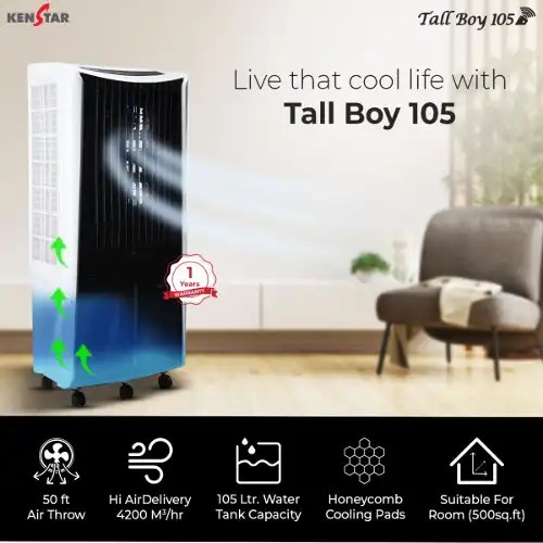 Buy Kenstar Fiber Body Cooler 105 Litres Pads With Remote