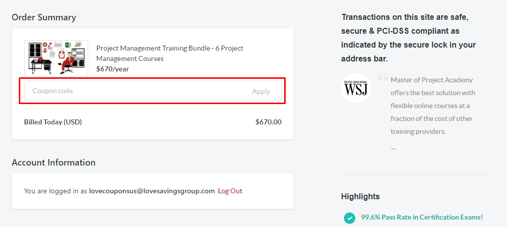 Verified 15 Master of Project Academy Coupon Codes May 2021
