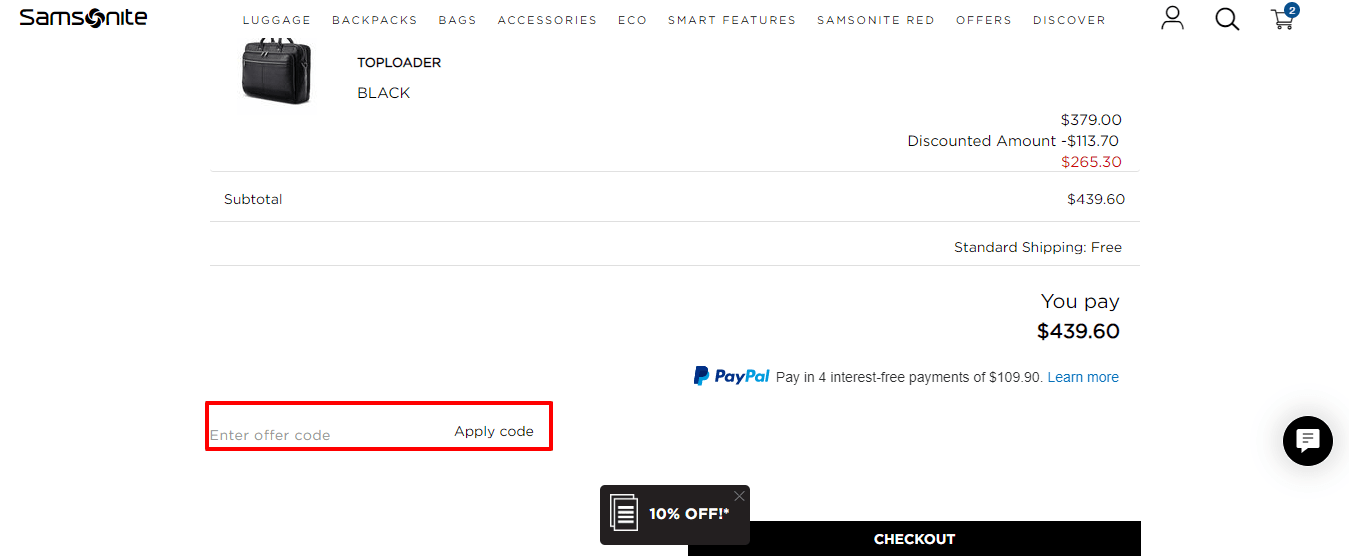 40 Off Samsonite Coupon and Promo Codes September 2024