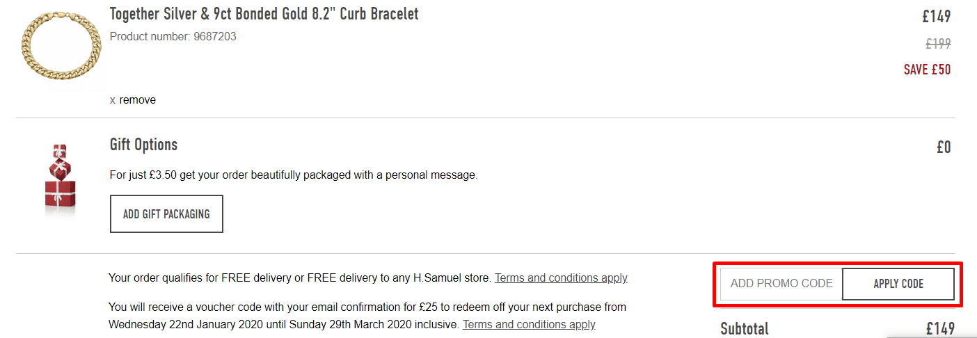 H.Samuel Discount Code September 2021