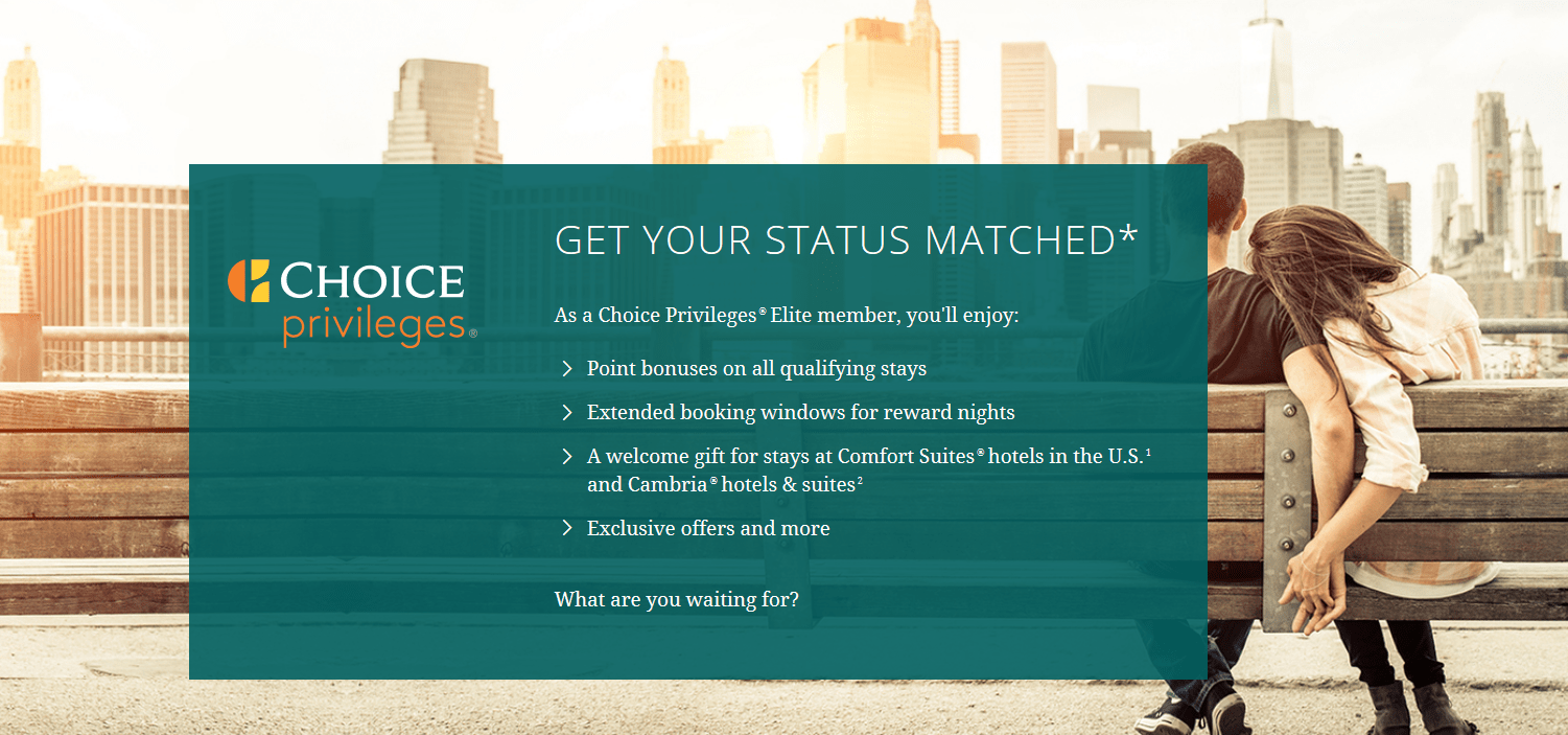 Choice Privileges Gold, Platinum & Diamond Status Match LoyaltyLobby