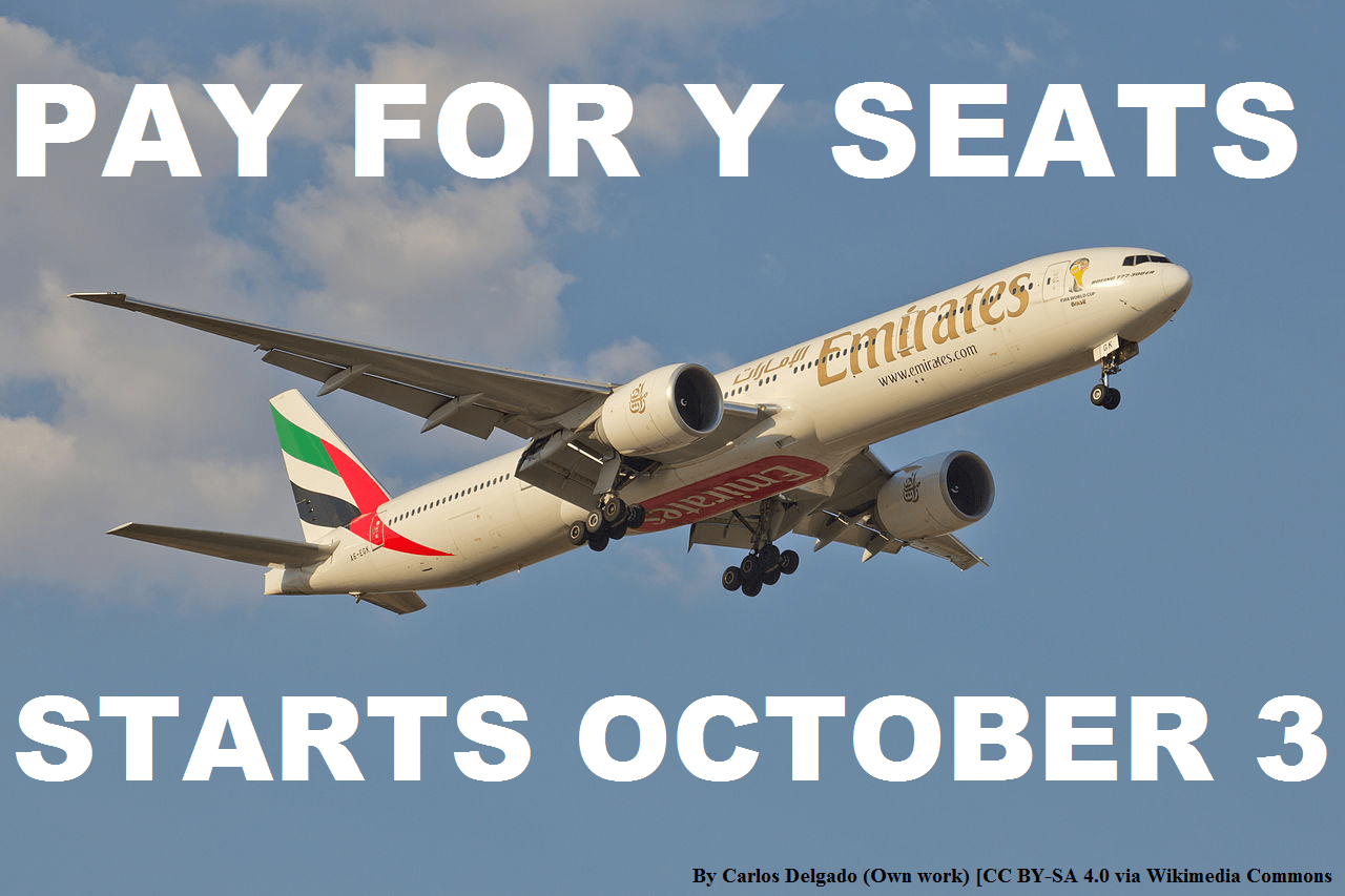 Emirates Economy Seating Charge Starts October 3, 2016 LoyaltyLobby