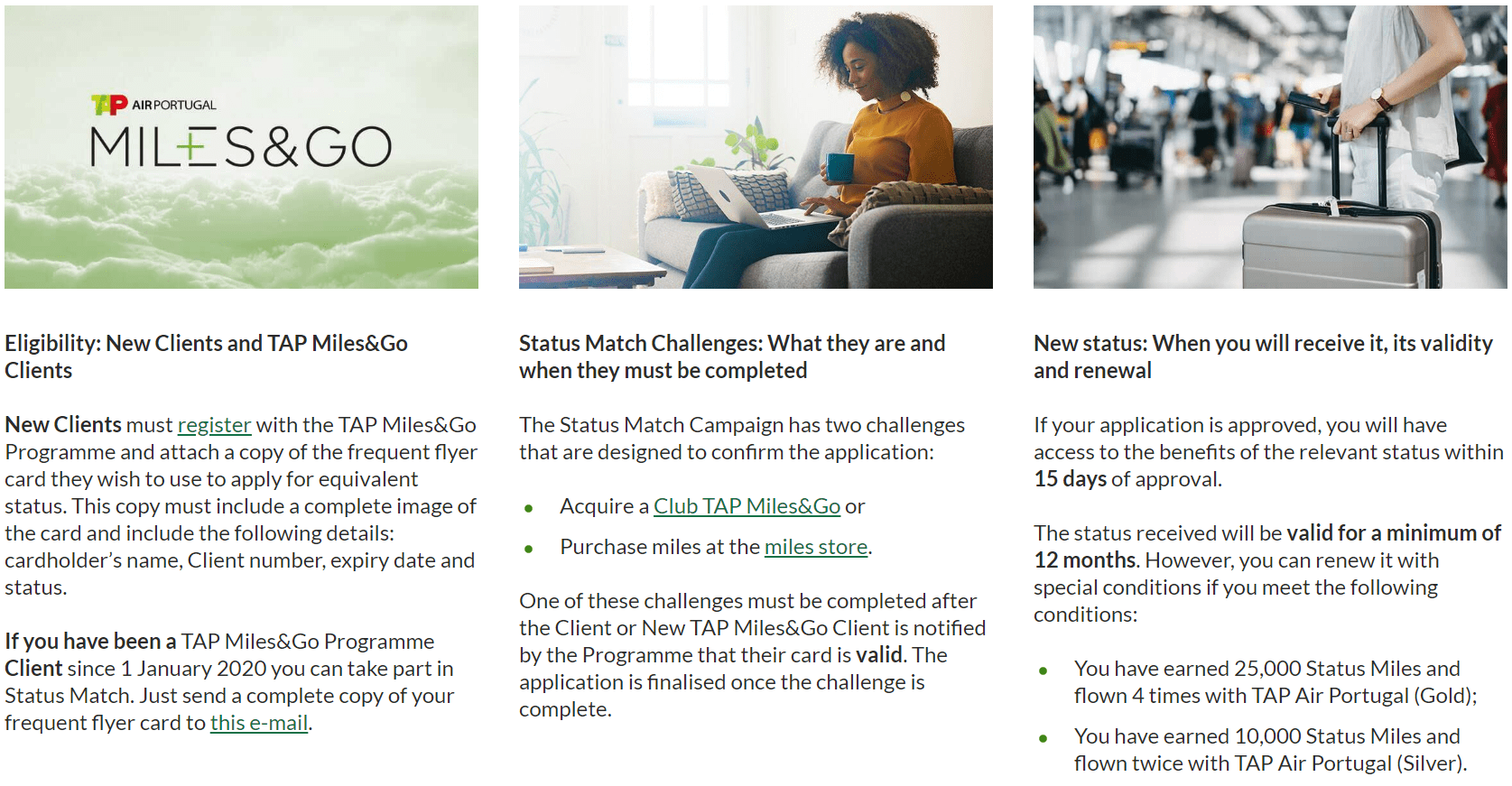 TAP Miles&Go New OnGoing Status Match & Challenge Program LoyaltyLobby