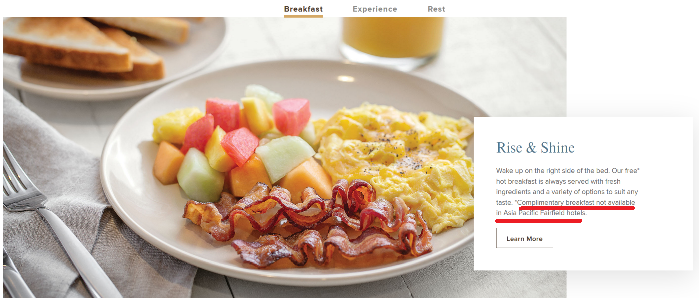 Does Marriott’s Fairfield Brand Offer Complimentary Breakfast For