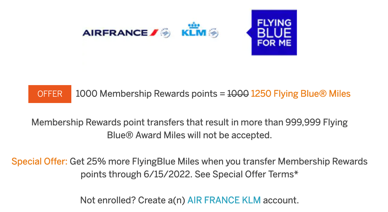 American Express (U.S.) Membership Rewards Transfers To Flying Blue Now