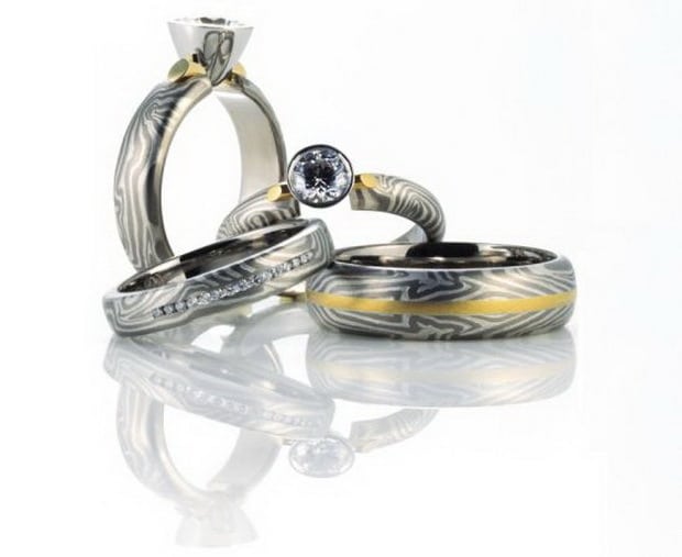 Stunning Space wedding rings from Spacewed