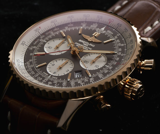 Breitling Navitimer Rattrapante, chronograph watch with inhouse