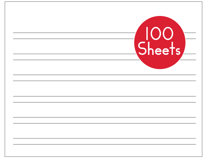 Wide Notebook Paper (100 sheets) Learning Without Tears