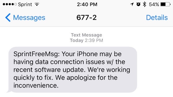 Some Sprint Users Unable to Connect to LTE After iOS 9.3 Update, Fix in
