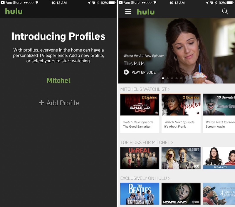 Hulu iOS App Updates With Personalized Profiles for MultipleUser Accounts MacRumors