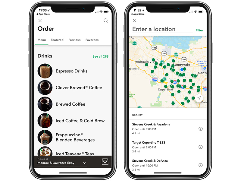 Starbucks App for iOS Updated With New Stores and Ordering Layout, Face