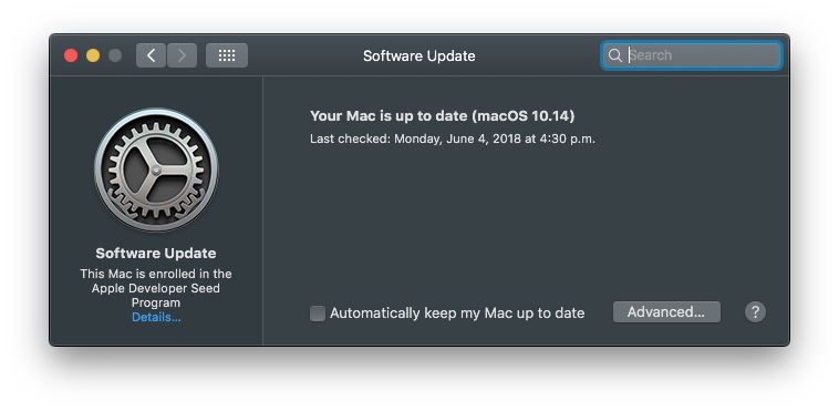 macOS 10.14 Mojave Removes Software Update Mechanism From