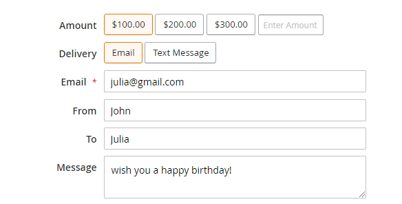 Email Notification for Gift Card Magento 2 Gift Card Mageplaza