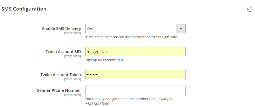 SMS Notification for Gift Card Magento 2 Gift Card Mageplaza