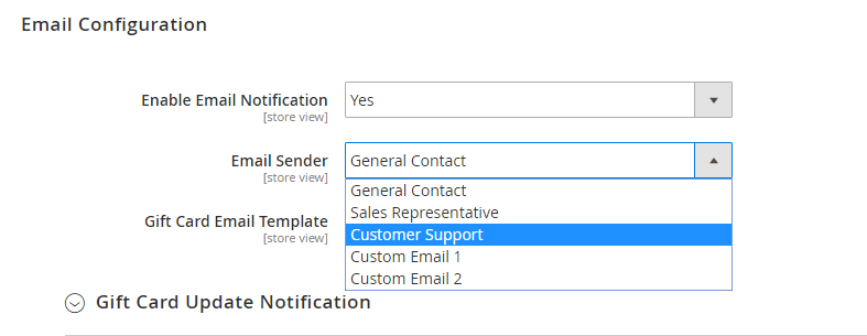 Email Notification for Gift Card Magento 2 Gift Card Mageplaza