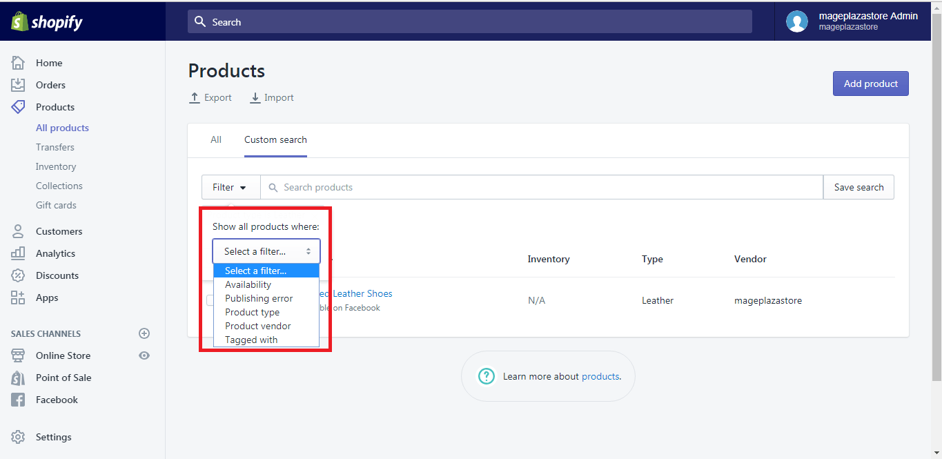 5 Steps to Filter your Product List on Shopify