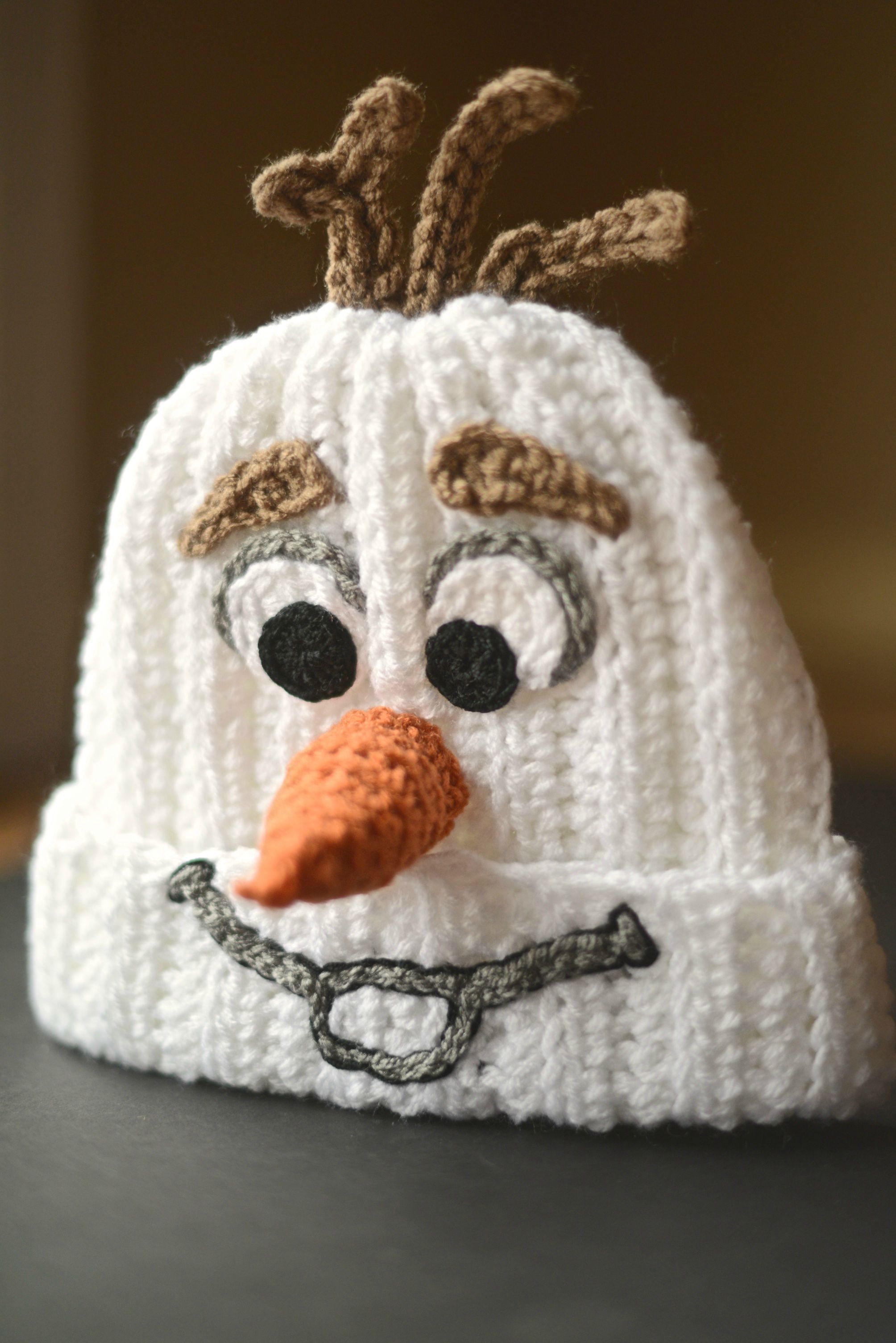 Homemade Crocheted Olaf Hat - Make: