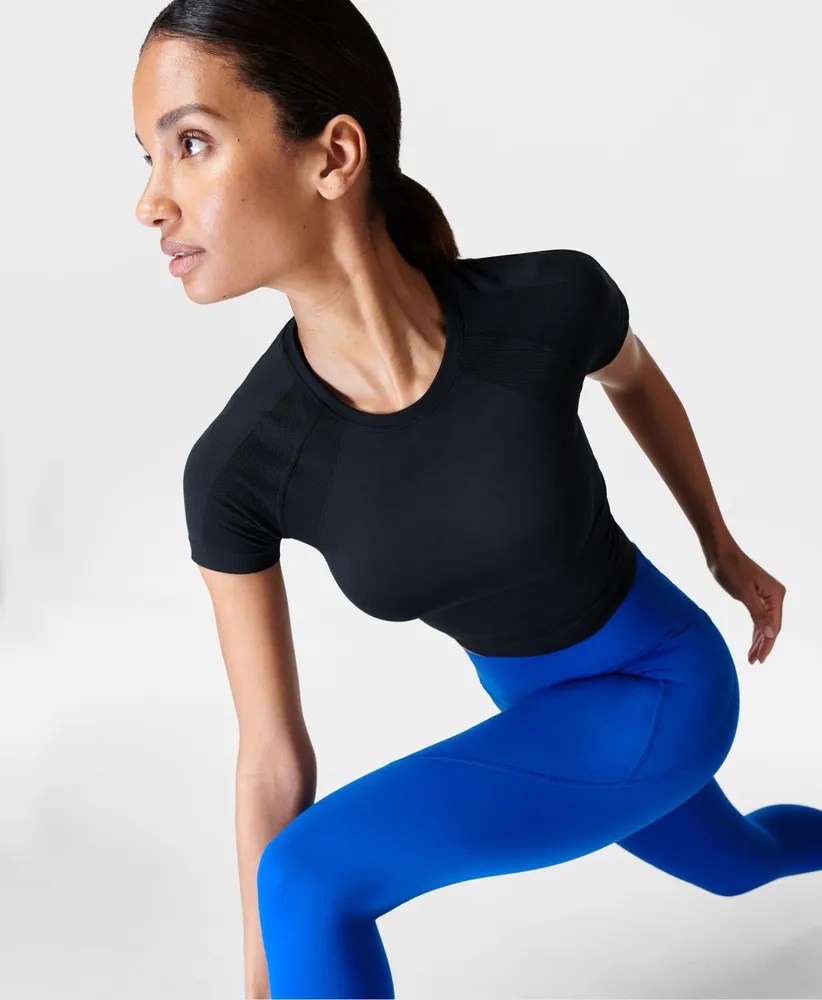 Sweaty Betty Athlete Crop Seamless Gym TShirt King's Cross