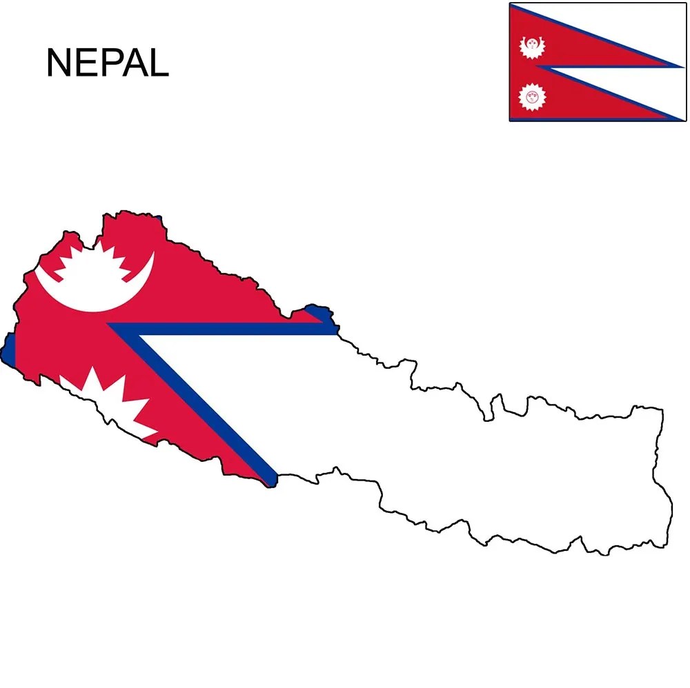 Nepal Flag Map and Meaning Mappr