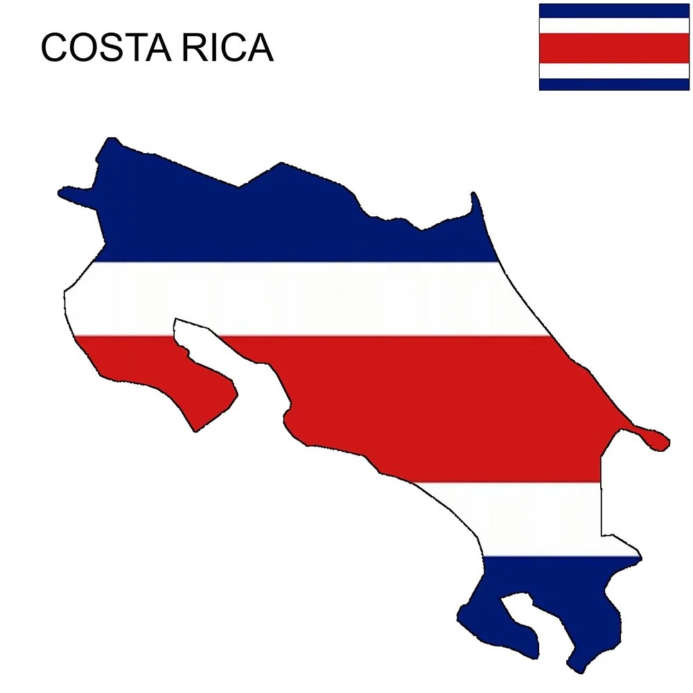 Costa Rica Flag Map and Meaning Mappr