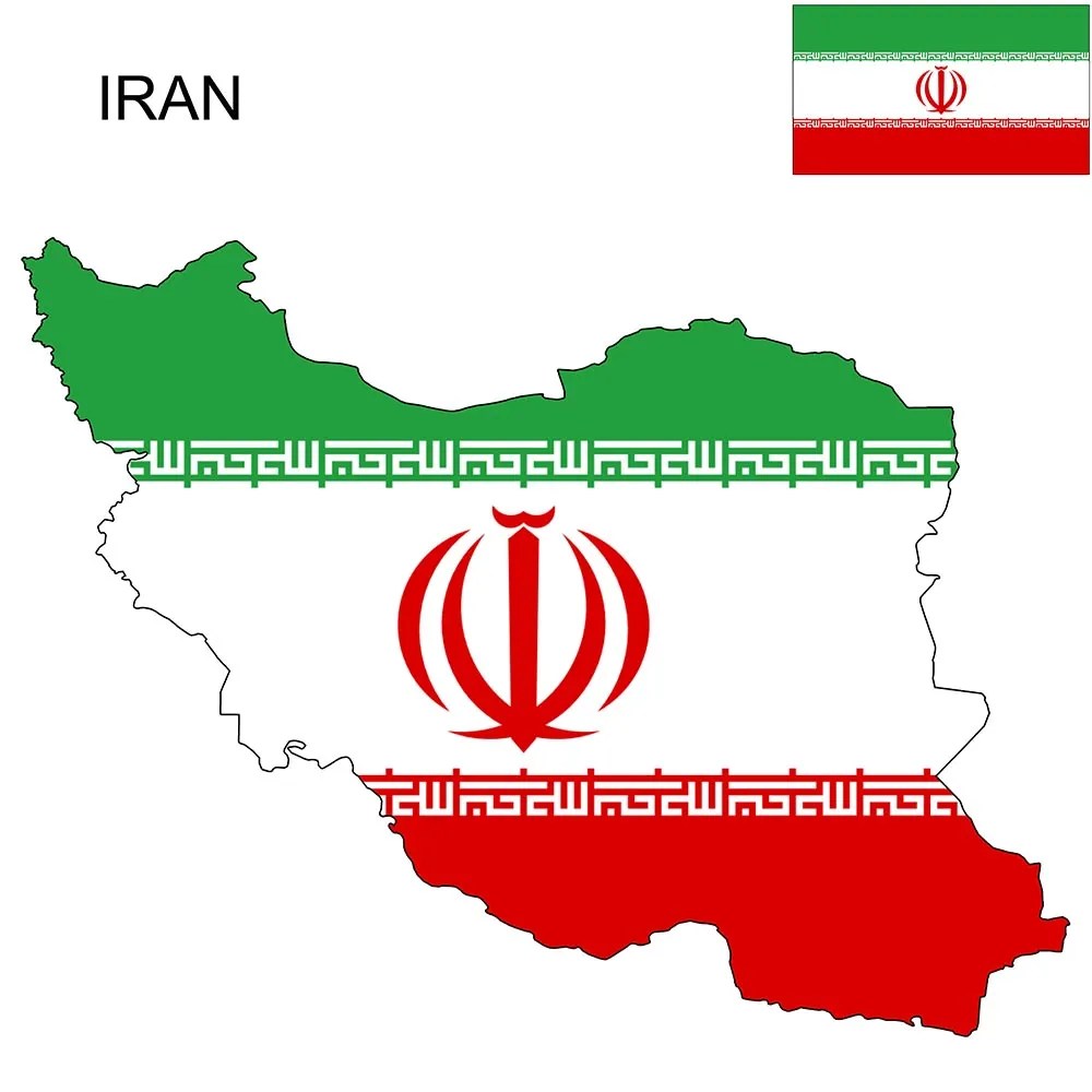 Iran Flag Map and Meaning Mappr