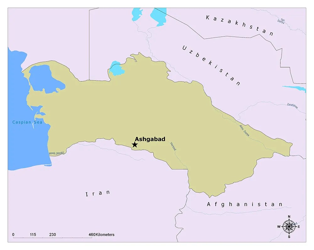What is the Capital of Turkmenistan? Mappr