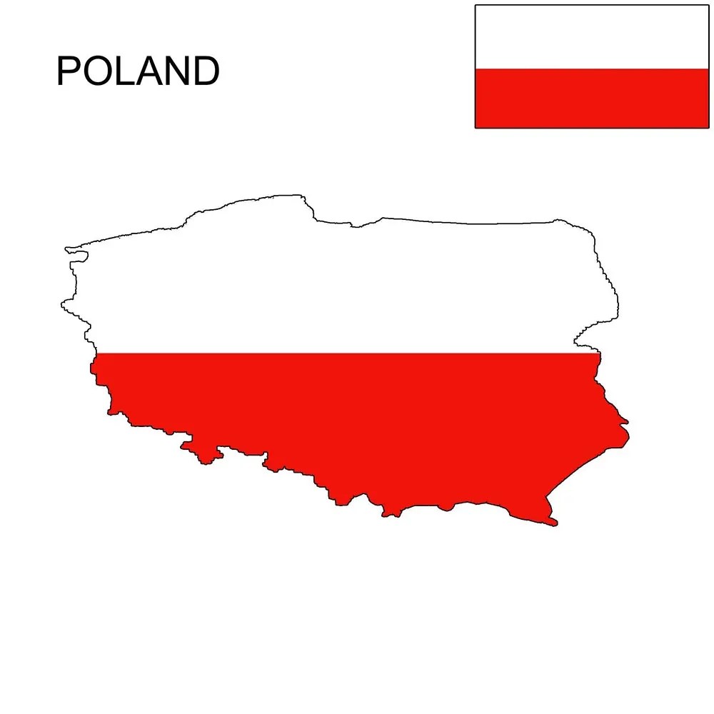 Poland Flag Map and Meaning Mappr