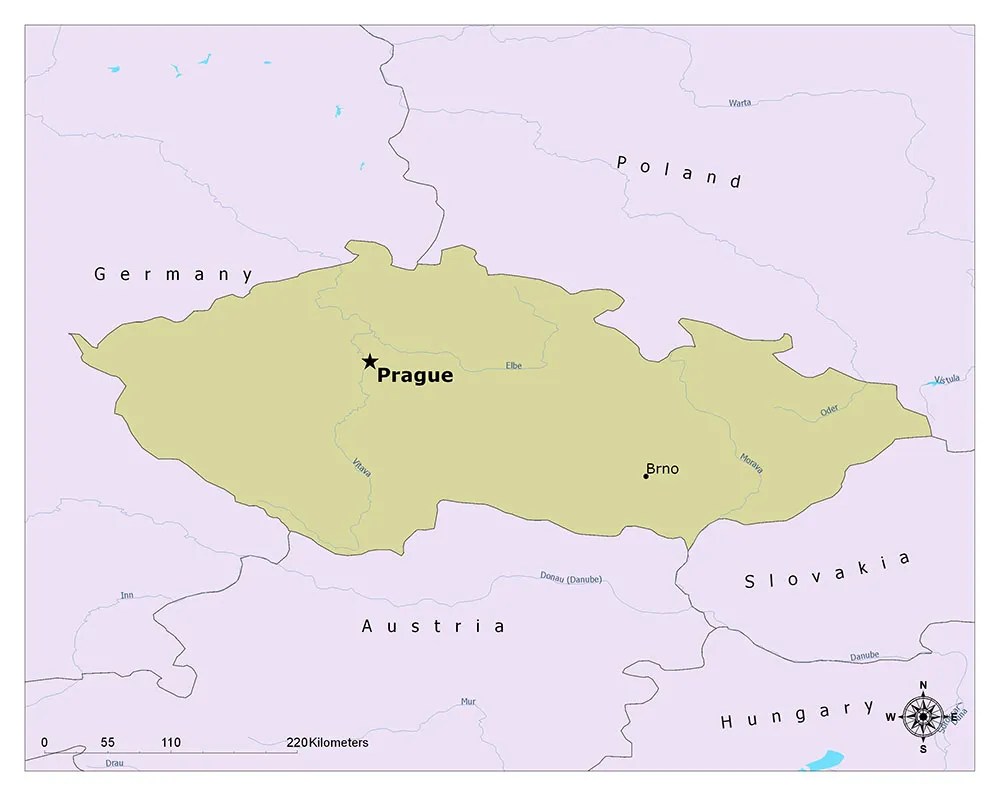 What is the Capital of Czech Republic? Mappr