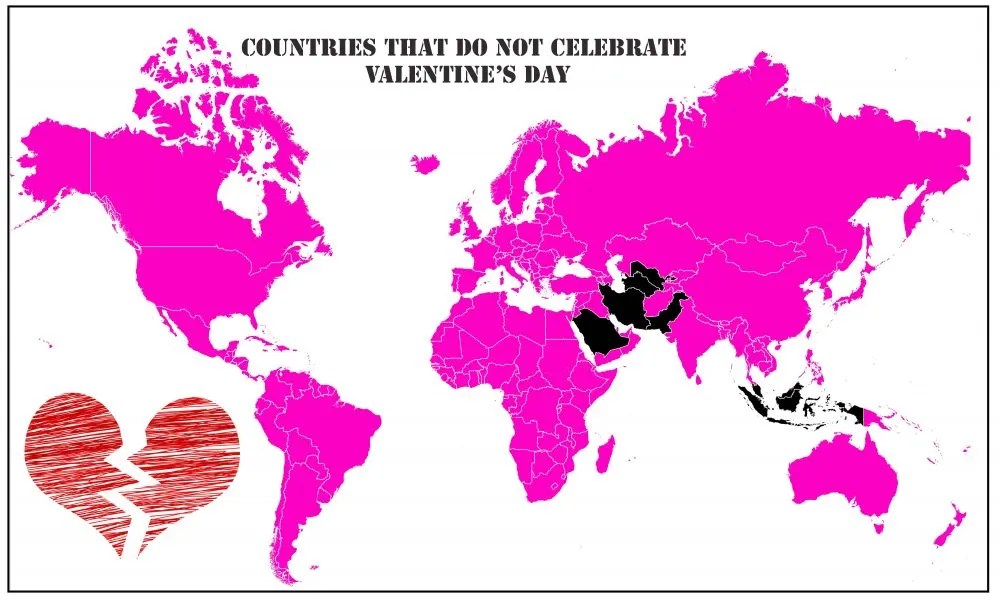 Countries That Do Not Celebrate Valentine's Day Mappr