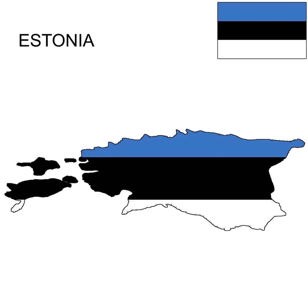 Estonia Flag Map and Meaning Mappr