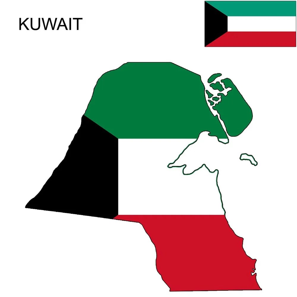 Kuwait Flag Map and Meaning Mappr