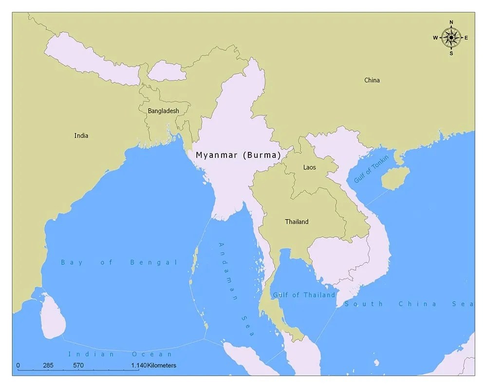 Myanmar Flag Map and Meaning Mappr