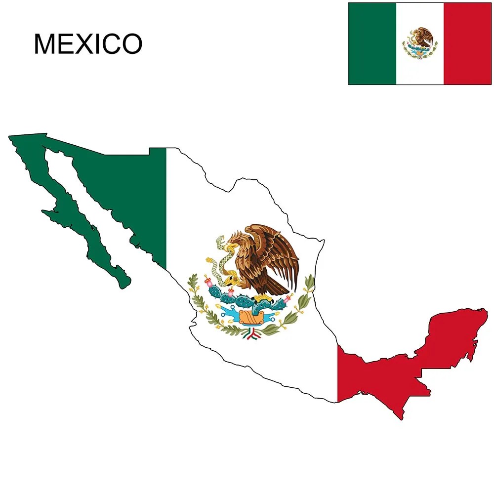 Mexico Flag Map and Meaning Mappr