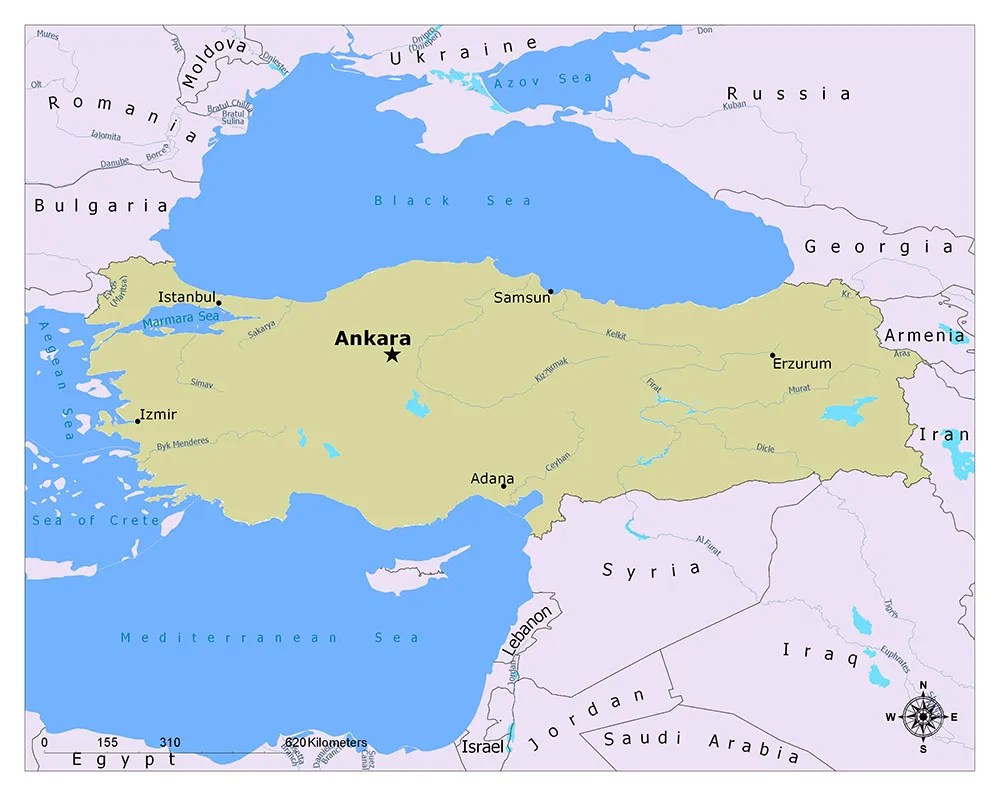 What is the Capital of Turkey? Mappr