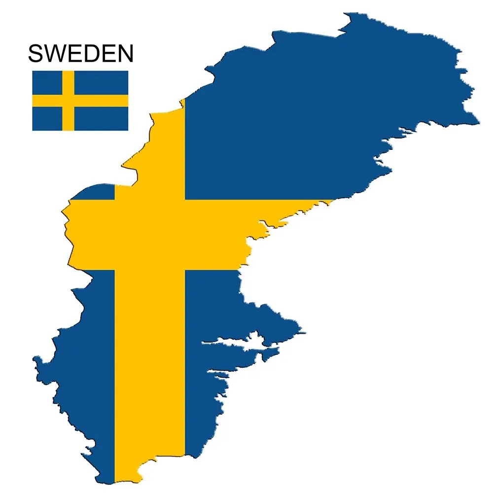 Sweden Flag Map and Meaning Mappr