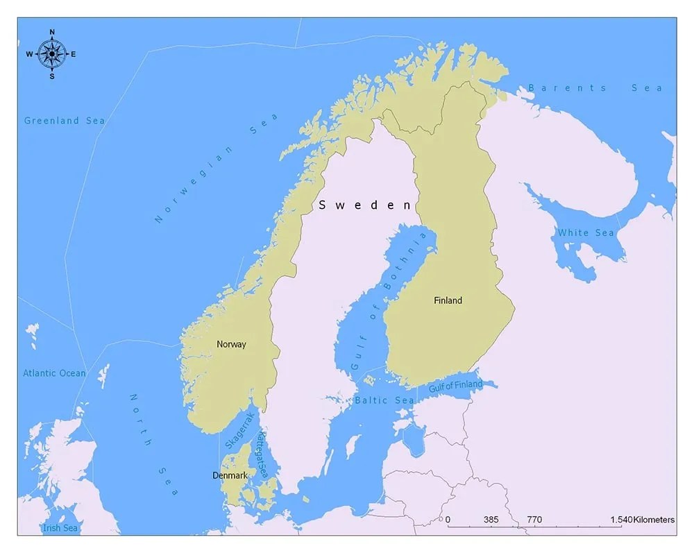 Sweden Flag Map and Meaning Mappr