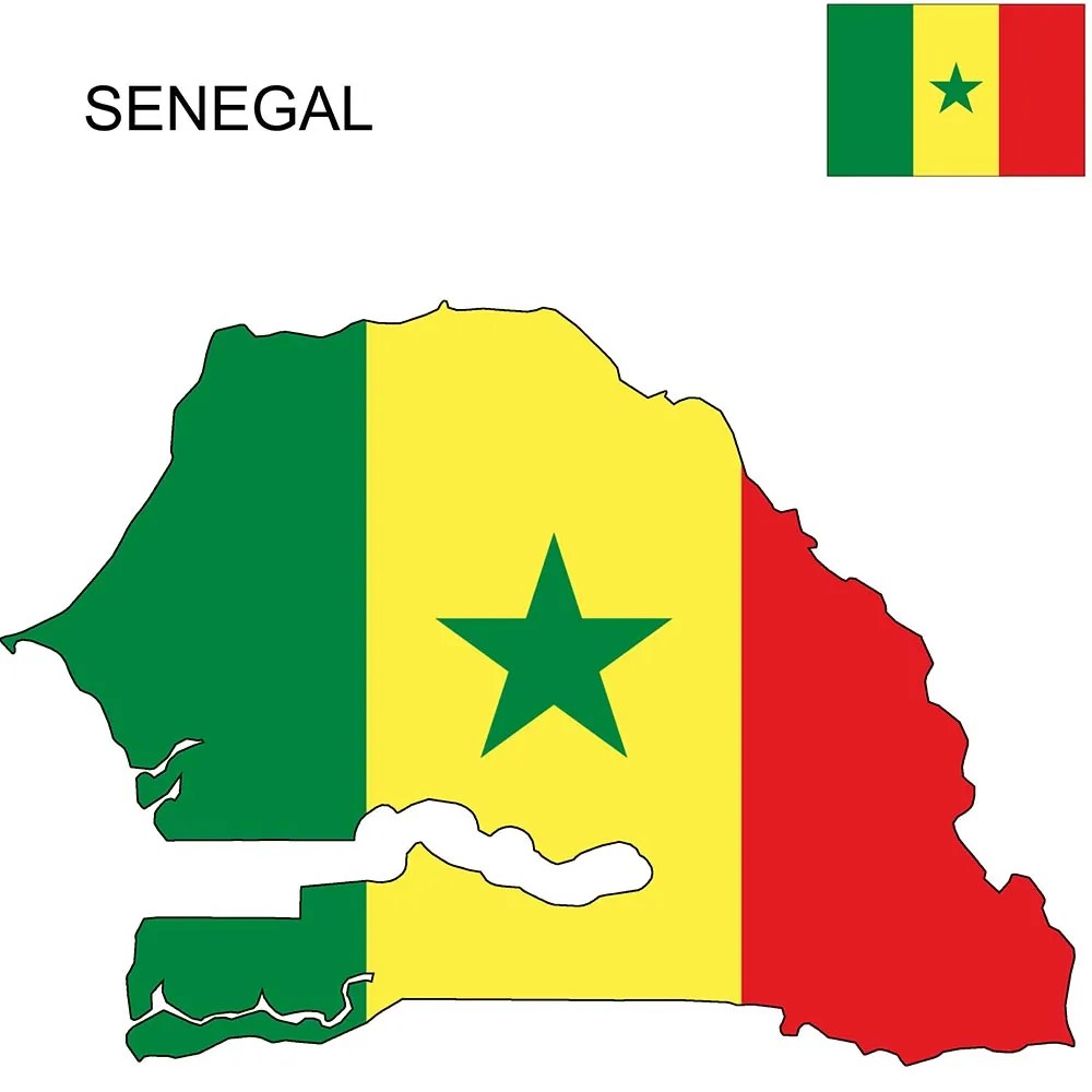 Senegal Flag Map and Meaning Mappr