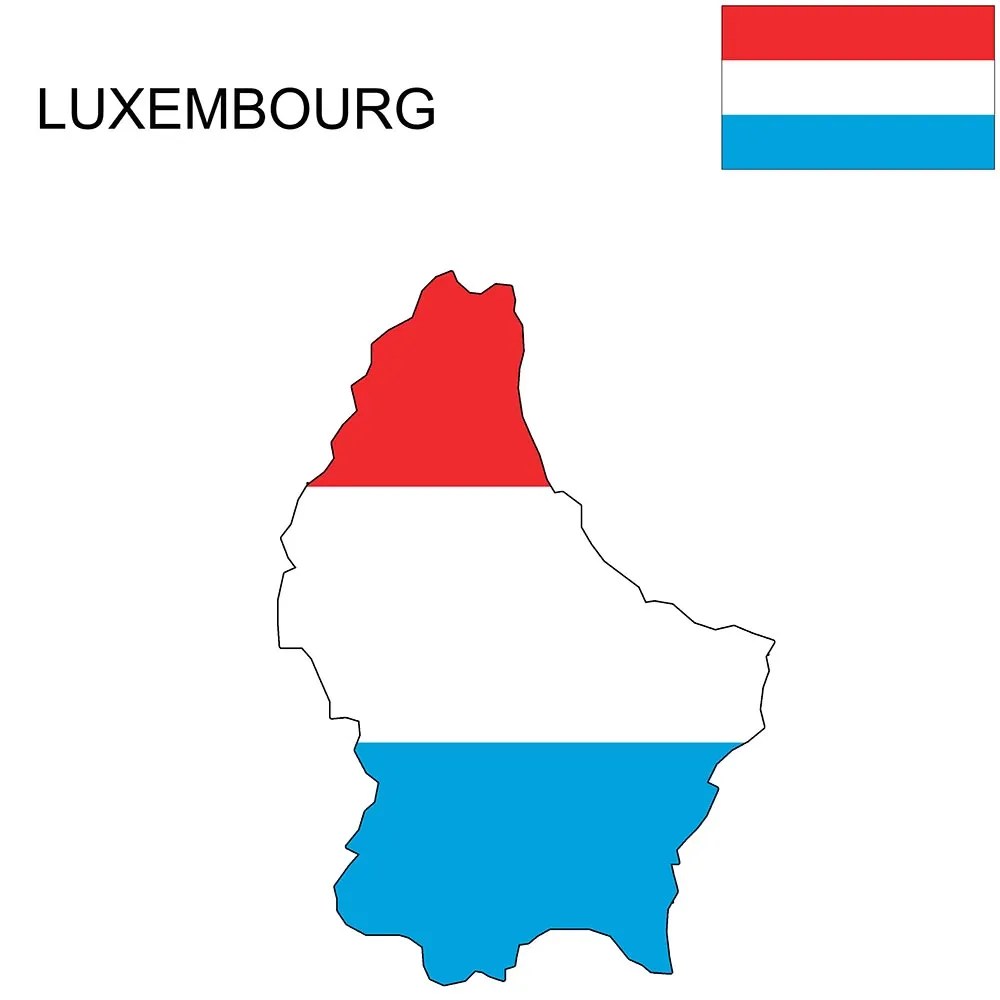 Luxembourg Flag Map and Meaning Mappr