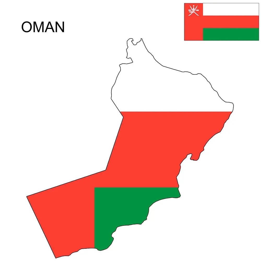 Oman Flag Map and Meaning Mappr